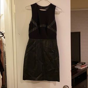 Armani Exchange dress with faux leather detailing